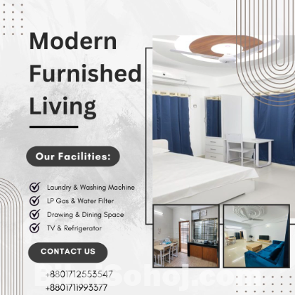 Furnished 1-Bedroom in Bashundhara R/A